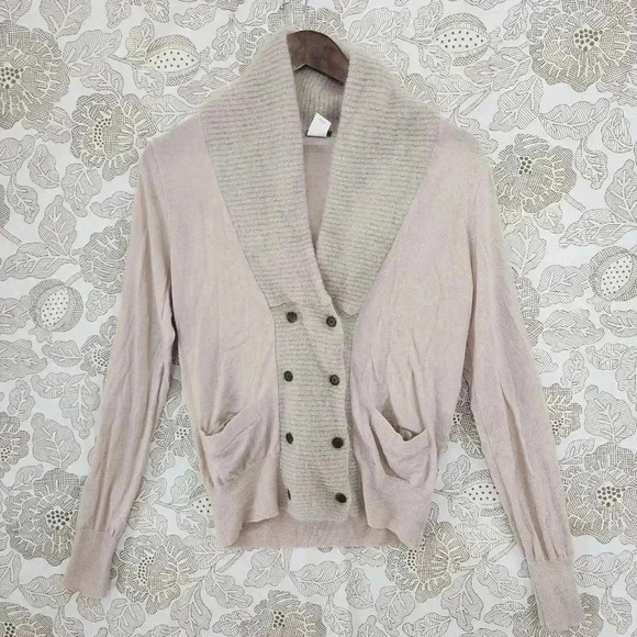 J. Crew Merino Wool Mohair Shawl neck Sweater Cardigan Women's M Fitted - Picture 1 of 6